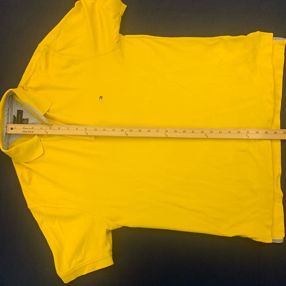 TOMMY HILFIGER SS All Cotton Optic Yellow Polo - Picture 6 of 7